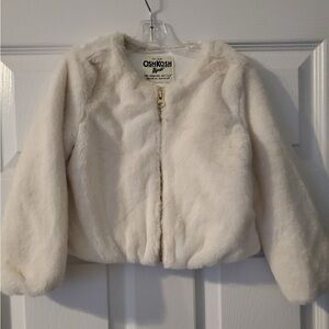OshKosh B'gosh Kids Cream Faux Fur Jacket